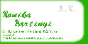 monika martinyi business card